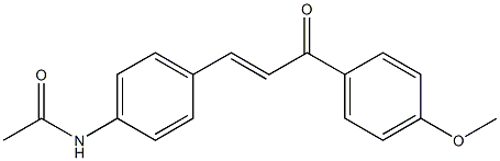 4-Acetylamino-4'-methoxy-trans-chalcone Struktur