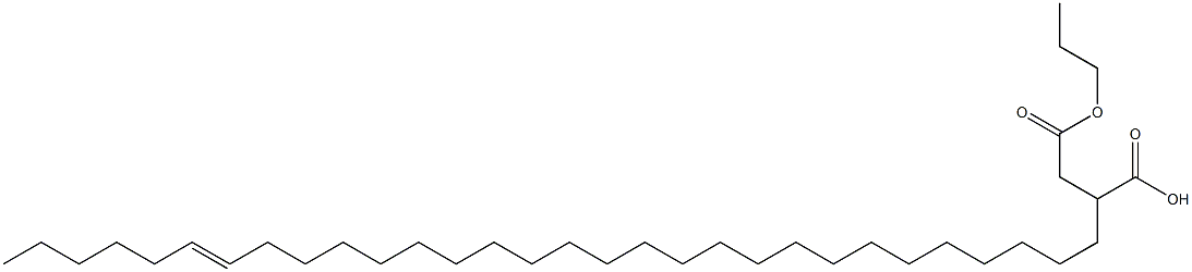 2-(24-Triacontenyl)succinic acid 1-hydrogen 4-propyl ester Struktur