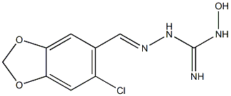 1-[[(5-Chloro-1,3-benzodioxol-6-yl)methylene]amino]-3-hydroxyguanidine Struktur