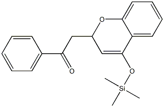 2-(2-Oxo-2-phenylethyl)-4-(trimethylsilyloxy)-2H-1-benzopyran Struktur