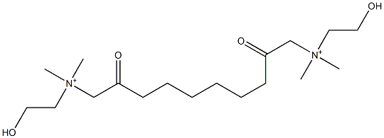 N,N'-[Hexamethylenebis(carbonylmethylene)]bis(2-hydroxy-N,N-dimethylethanaminium) Struktur