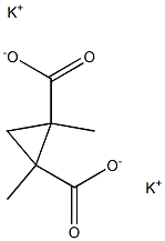 1,2-Dimethyl-1,2-cyclopropanedicarboxylic acid dipotassium salt Struktur