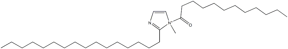 2-Hexadecyl-1-methyl-1-dodecanoyl-1H-imidazol-1-ium Struktur