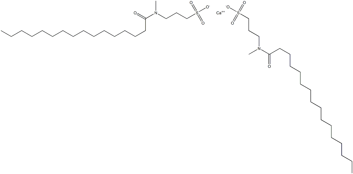 Bis[3-(N-palmitoyl-N-methylamino)-1-propanesulfonic acid]calcium salt Struktur