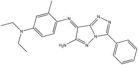 (7E)-7-[[2-Methyl-4-(diethylamino)phenyl]imino]-3-phenyl-7H-pyrazolo[5,1-c]-1,2,4-triazol-6-amine Struktur