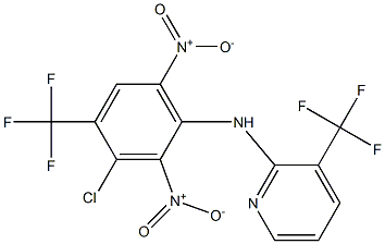 3-Trifluoromethyl-N-(3-chloro-4-trifluoromethyl-2,6-dinitrophenyl)pyridin-2-amine Struktur