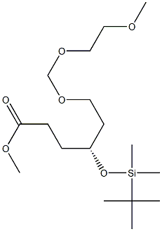 (R)-4-(tert-Butyldimethylsiloxy)-6-[(2-methoxyethoxy)methoxy]hexanoic acid methyl ester Struktur