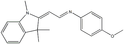 2,3-Dihydro-1,3,3-trimethyl-2-[2-[(4-methoxyphenyl)imino]ethylidene]-1H-indole Struktur