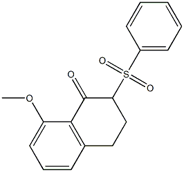 3,4-Dihydro-8-methoxy-2-phenylsulfonylnaphthalene-1(2H)-one Struktur