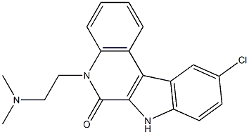 10-Chloro-5-[2-(dimethylamino)ethyl]-7H-indolo[2,3-c]quinolin-6(5H)-one Struktur