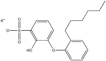 2-Hydroxy-2'-hexyl[oxybisbenzene]-3-sulfonic acid potassium salt Struktur