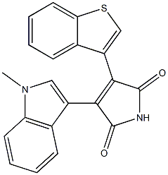 2-(1-Methyl-1H-indole-3-yl)-3-(benzo[b]thiophene-3-yl)maleimide Struktur