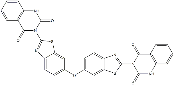 3,3'-[Oxybis(benzothiazole-6,2-diyl)]bis[quinazoline-2,4(1H,3H)-dione] Struktur