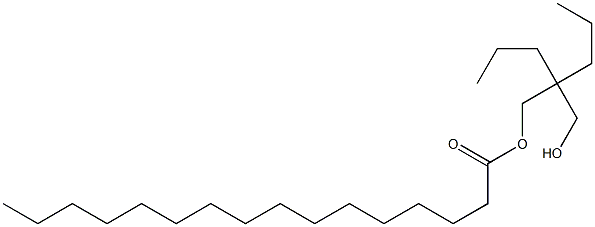 Hexadecanoic acid 2-(hydroxymethyl)-2-propylpentyl ester Struktur