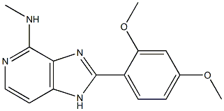 4-Methylamino-2-(2,4-dimethoxyphenyl)-1H-imidazo[4,5-c]pyridine Struktur