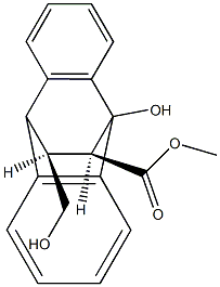 (11S,12S)-9,10-Dihydro-9-hydroxy-12-(hydroxymethyl)-9,10-ethanoanthracene-11-carboxylic acid methyl ester Struktur