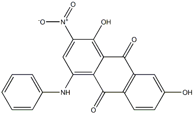 1-Anilino-4,6-dihydroxy-3-nitroanthraquinone Struktur