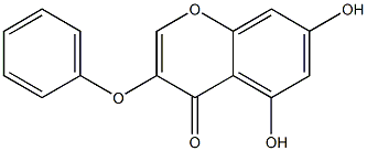 5,7-Dihydroxy-3-phenoxy-4H-1-benzopyran-4-one Struktur