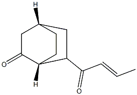 (1R,4S)-6-(1-Oxo-2-butenyl)bicyclo[2.2.2]octan-2-one Struktur