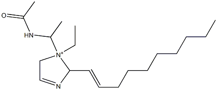 1-[1-(Acetylamino)ethyl]-2-(1-decenyl)-1-ethyl-3-imidazoline-1-ium Struktur