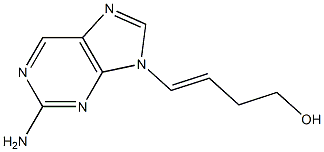 9-[(E)-4-Hydroxy-1-butenyl]-9H-purin-2-amine Struktur