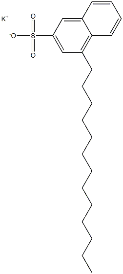 4-Tridecyl-2-naphthalenesulfonic acid potassium salt Struktur