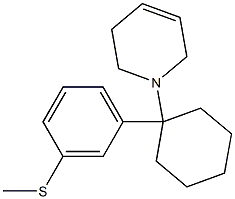 1,2,3,6-Tetrahydro-1-[1-[3-methylthiophenyl]cyclohexyl]pyridine Struktur