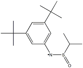 N-(3,5-Di-tert-butylphenyl)-N-(isopropylsulfinyl)aminyl radical Struktur