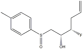 (2S,3S)-3-Fluoro-1-[(4-methylphenyl)sulfinyl]-5-hexen-2-ol Struktur