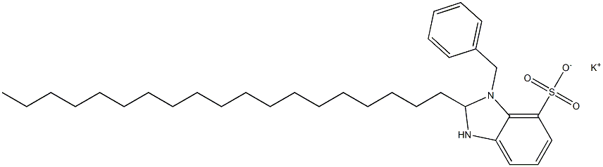 1-Benzyl-2,3-dihydro-2-nonadecyl-1H-benzimidazole-7-sulfonic acid potassium salt Struktur