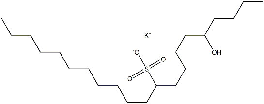 5-Hydroxyhenicosane-10-sulfonic acid potassium salt Struktur