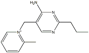 1-(2-Propyl-6-amino-5-pyrimidinylmethyl)-2-methylpyridinium Struktur