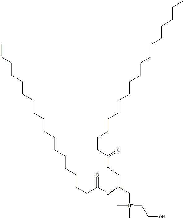 (S)-N-(2-Hydroxyethyl)-N,N-dimethyl-2,3-bis[(1-oxooctadecyl)oxy]-1-propanaminium Struktur