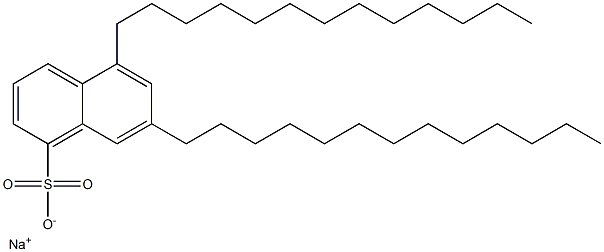 5,7-Ditridecyl-1-naphthalenesulfonic acid sodium salt Struktur