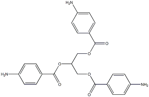 Tris(4-aminobenzoic acid)1,2,3-propanetriyl ester Struktur