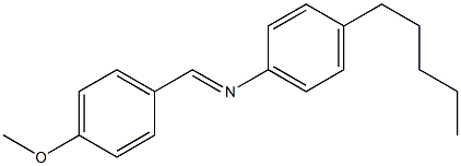 N-(4-Methoxybenzylidene)-4-pentylaniline Struktur