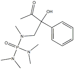 [Methyl[2-hydroxy-2-phenyl-2-acetylethyl]amino]bis(dimethylamino)phosphine oxide Struktur