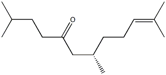 [S,(-)]-2,7,11-Trimethyl-10-dodecene-5-one Struktur