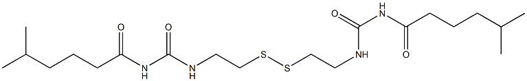 1,1'-[Dithiobis(2,1-ethanediyl)]bis(3-(5-methylhexanoyl)urea) Struktur