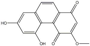 5,7-Dihydroxy-3-methoxyphenanthrene-1,4-dione Struktur