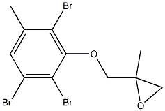 2,3,6-Tribromo-5-methylphenyl 2-methylglycidyl ether Struktur