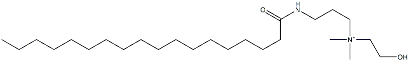 [3-(1-Oxooctadecylamino)propyl](2-hydroxyethyl)dimethylaminium Struktur