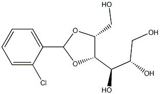 4-O,5-O-(2-Chlorobenzylidene)-D-glucitol Struktur