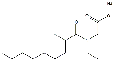 N-Ethyl-N-(2-fluorononanoyl)glycine sodium salt Struktur