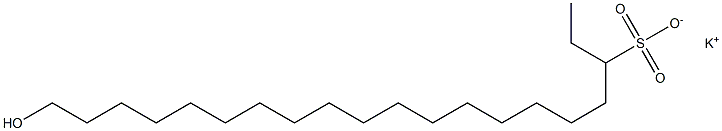 20-Hydroxyicosane-3-sulfonic acid potassium salt Struktur