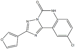 9-Chloro-2-(3-furanyl)[1,2,4]triazolo[1,5-c]quinazolin-5(6H)-one Struktur