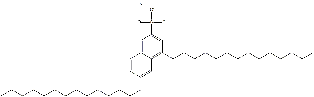 4,6-Ditetradecyl-2-naphthalenesulfonic acid potassium salt Struktur