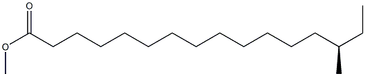 [R,(-)]-14-Methylpalmitic acid methyl ester Struktur