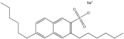 3,6-Dihexyl-2-naphthalenesulfonic acid sodium salt Struktur