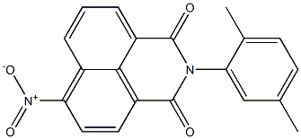 N-(2,5-Dimethylphenyl)-4-nitro-1,8-naphthalenedicarboximide Struktur